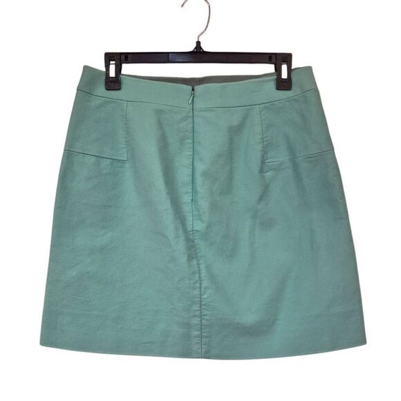 J. Crew Women's Mint Green Cotton/Spandex Lined Mini Skirt - Picture 6 of 11